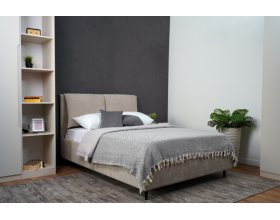 Мягкая кровать Венеция Рогожка Бежевый 