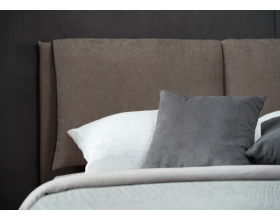 Мягкая кровать Венеция Рогожка Мокко