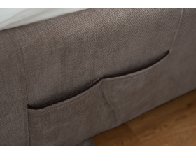 Мягкая кровать Венеция Рогожка Мокко