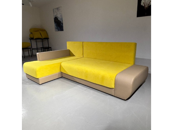 Диван  Угол Олимп-1 желтый teddy 16