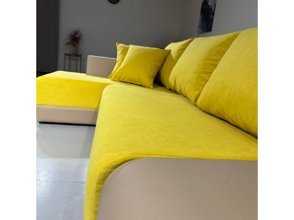Диван  Угол Олимп-1 желтый teddy 16