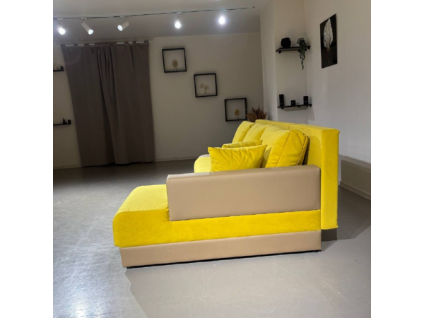 Диван  Угол Олимп-1 желтый teddy 16