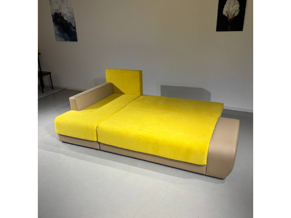 Диван  Угол Олимп-1 желтый teddy 16