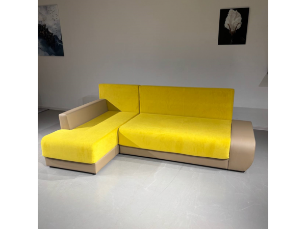 Диван  Угол Олимп-1 желтый teddy 16