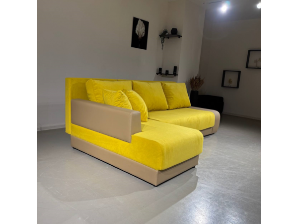 Диван  Угол Олимп-1 желтый teddy 16