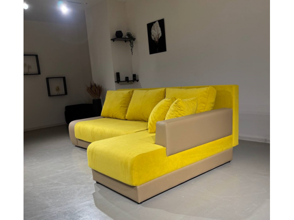Диван  Угол Олимп-1 желтый teddy 16