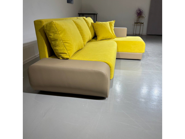 Диван  Угол Олимп-1 желтый teddy 16