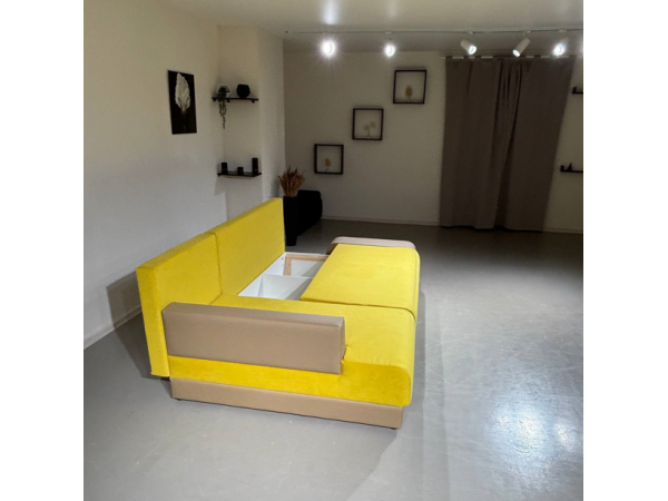 Диван  Угол Олимп-1 желтый teddy 16