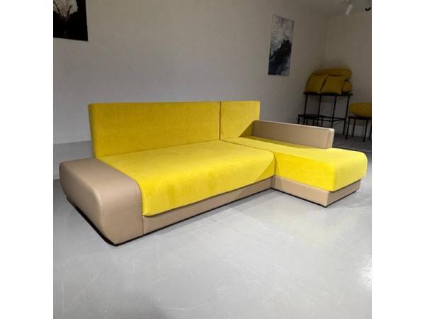 Диван  Угол Олимп-1 желтый teddy 16