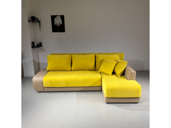 Диван  Угол Олимп-1 желтый teddy 16