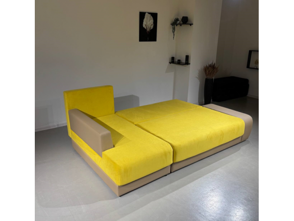 Диван  Угол Олимп-1 желтый teddy 16