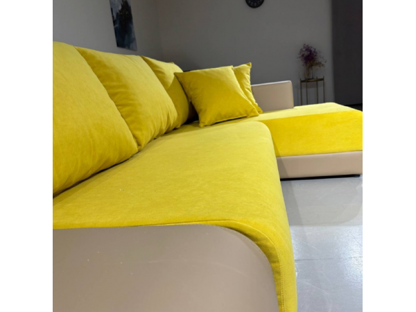 Диван  Угол Олимп-1 желтый teddy 16