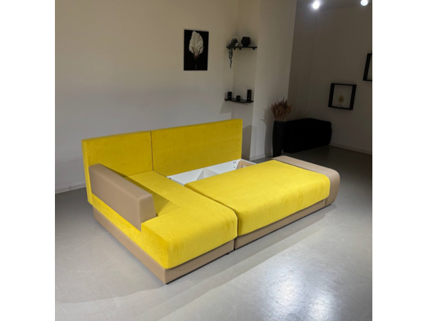 Диван  Угол Олимп-1 желтый teddy 16