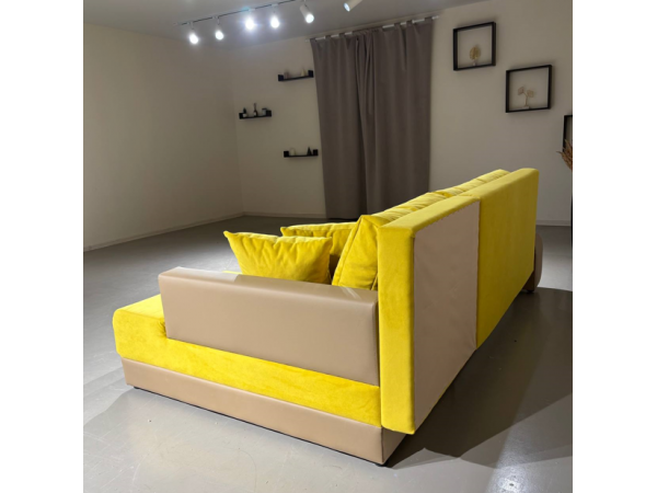 Диван  Угол Олимп-1 желтый teddy 16