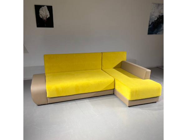 Диван  Угол Олимп-1 желтый teddy 16