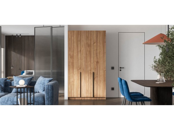 Босс Стандарт 120*220 шкаф распашной 3Д + ящики Орех селект