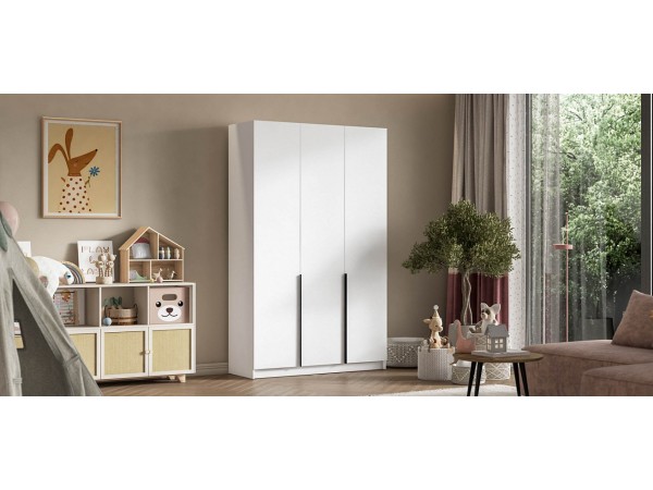 Босс Стандарт 135*220 шкаф распашной 3Д + ящики Белый