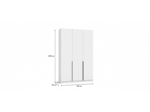 Босс Стандарт 135*220 шкаф распашной 3Д + ящики Белый