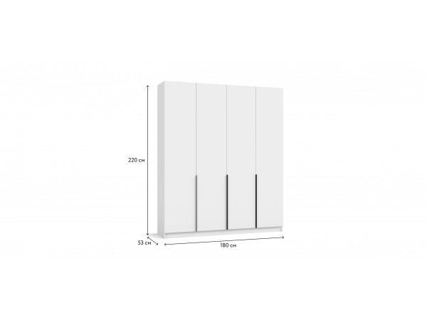 Босс Стандарт 180*220 шкаф распашной 4Д + ящики Белый