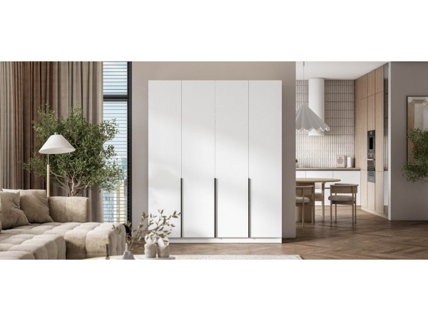 Босс Стандарт 180*220 шкаф распашной 4Д + ящики Белый