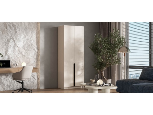 Босс Стандарт 80*220 шкаф распашной 2Д + ящики Кашемир