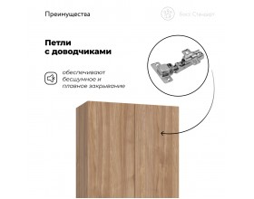 Босс Стандарт 80*220 шкаф распашной 2Д+ящики 01 Орех Селект