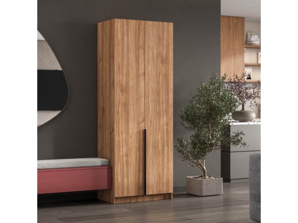 Босс Стандарт 80*220 шкаф распашной 2Д + ящики Орех Селект