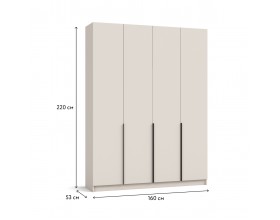 Рим 160 шкаф распашной 4Д Кашемир