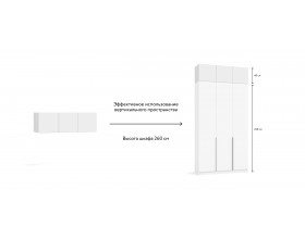 Антресоль 120 3Д Белый