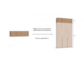 Антресоль 135 3Д Орех Селект