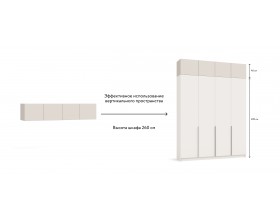 Антресоль 180 4Д Кашемир