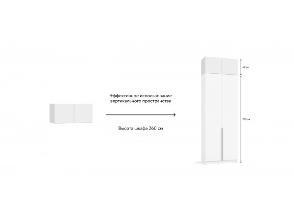 Антресоль 80 2Д Белый