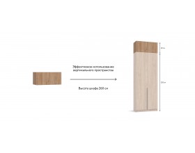 Антресоль 80 2Д Орех Селект