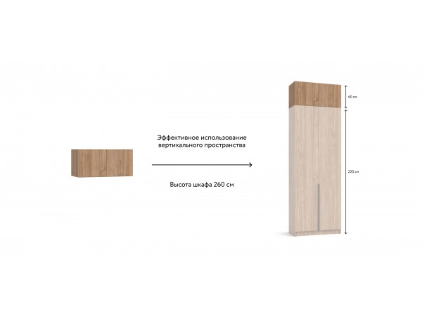 Антресоль 80 2Д Орех Селект