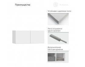 Антресоль 90 2Д Белый