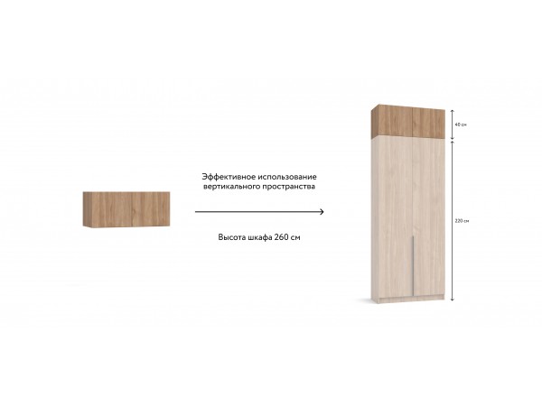 Антресоль 90 2Д Орех Селект