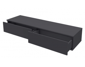 Лаура 464.16 Тумба 2 ящика (147,8х24,8х41,4)  Серый уголь 