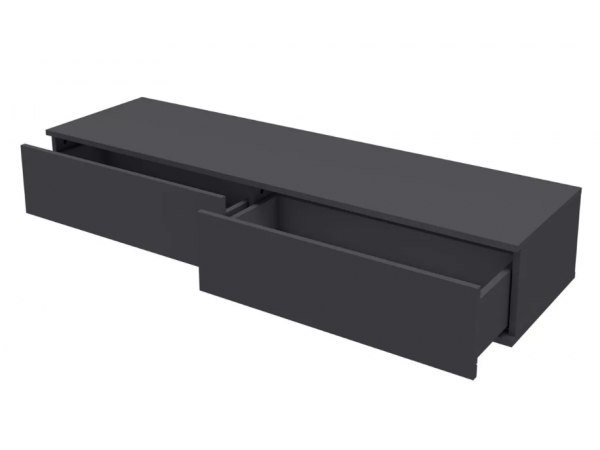 Лаура 464.16 Тумба 2 ящика (147,8х24,8х41,4)  Серый уголь 