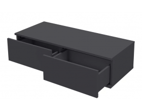 Лаура 464.15 Тумба 2 ящика (99х24,8х41,4) Серый уголь 