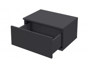 Лаура 464.14 Тумба 1 ящик прикроватная  Серый уголь