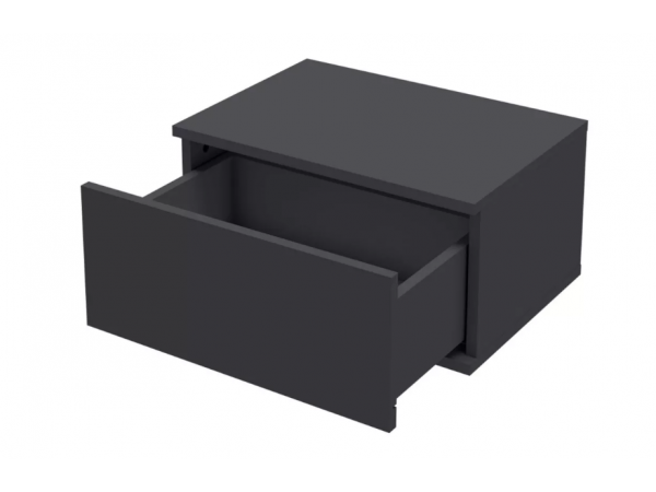 Лаура 464.14 Тумба 1 ящик прикроватная  Серый уголь