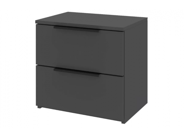 Лаура 464.23 Тумба 2 ящика (49,6х47х35) Серый уголь