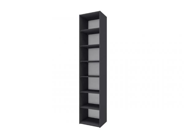 Лаура 464.09 Шкаф 1-дверный  с полками Серый уголь