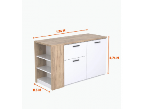 Тумба ОК 001-01 "Оптимус" белый/дуб крафт