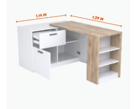 Тумба ОК 001-01 Ральф "Оптимус" белый/дуб крафт