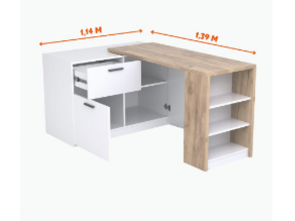 Тумба ОК 001-01 "Оптимус" белый/дуб крафт