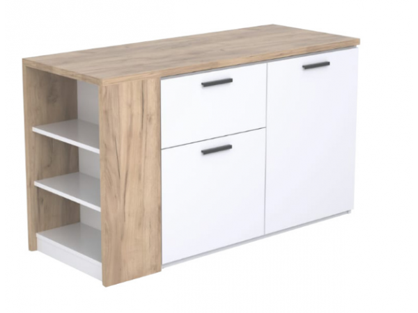 Тумба ОК 001-01 "Оптимус" белый/дуб крафт