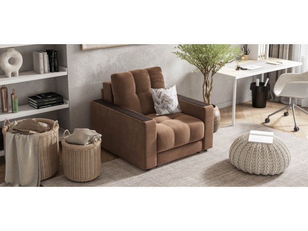 Кресло-кровать BOSS 2.0 велюр Monolit мокко