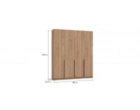 Рим 180 шкаф распашной 4Д+ящики Орех Селект