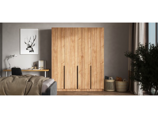 Рим 180 шкаф распашной 4Д+ящики Орех Селект